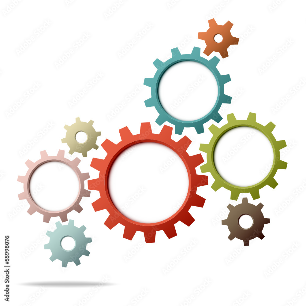 Retro Gears White Background Retro Gears White Background