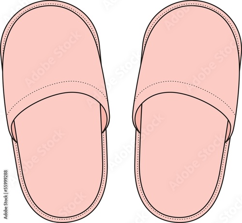 Vector illustration of home slippers