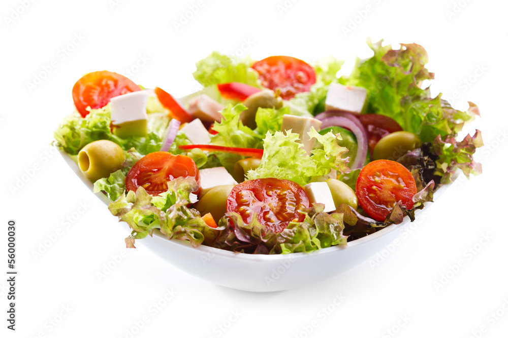 salad with vegetables and greens salad with vegetables and greens