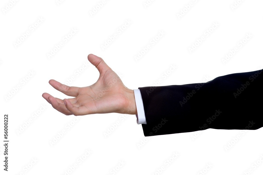 man hand sign in suit isolated man hand sign in suit isolated