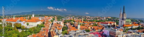 Historic city of Zagreb panoramic photo