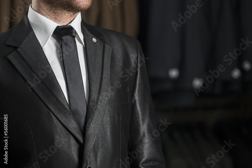 Black Wedding Suit and Tie