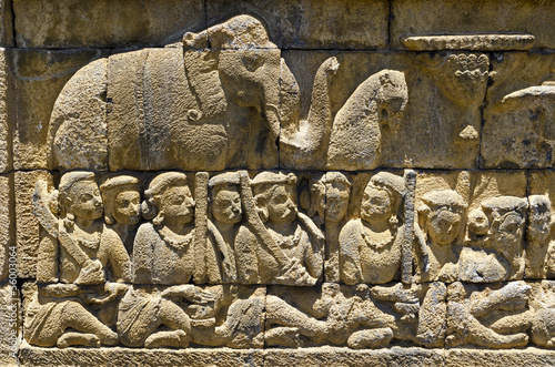 Java, Tempelanlage von Borobodur; Reliefs