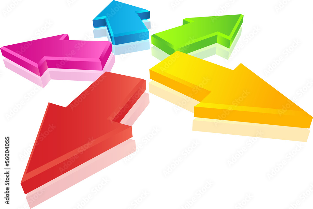 3D Colorful arrows 3D Colorful arrows