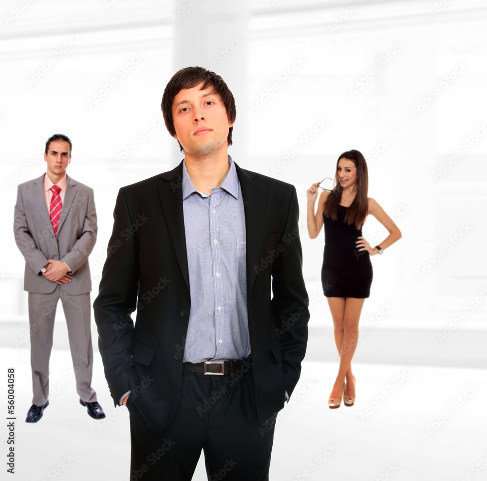 three people Business team three people Business team