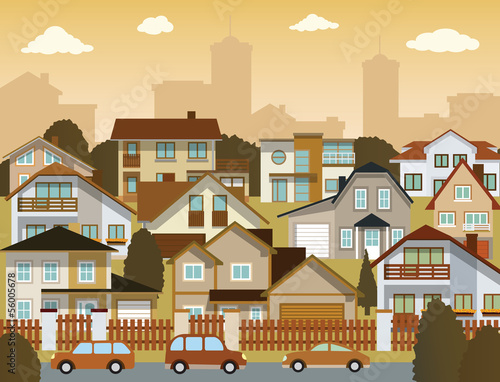 Suburban houses