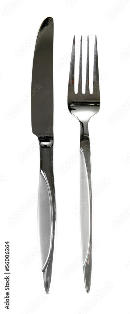 a set of knif and fork isolated on white a set of knif and fork isolated on white