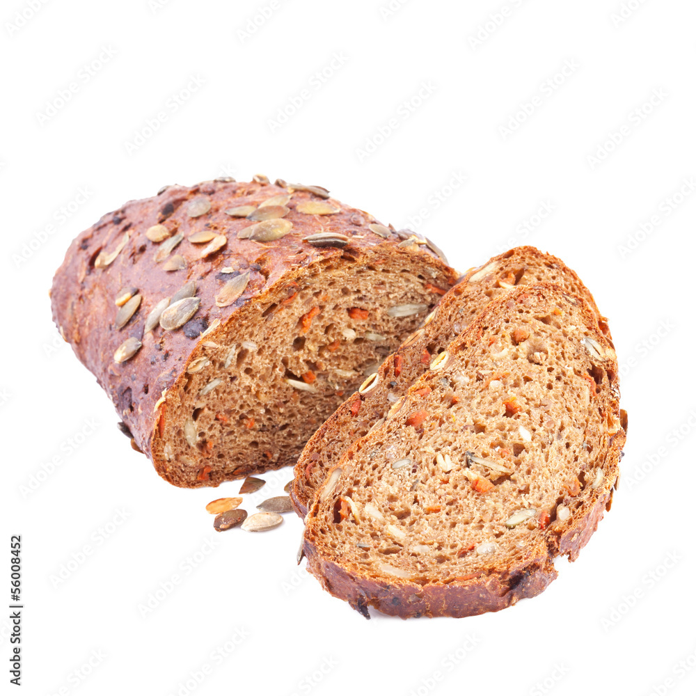 pumpkin carrot bread isolated on white pumpkin carrot bread isolated on white