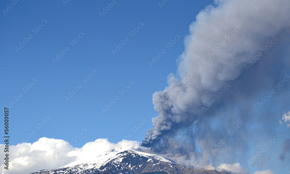 Etna volcano eruption - Catania, Sicily