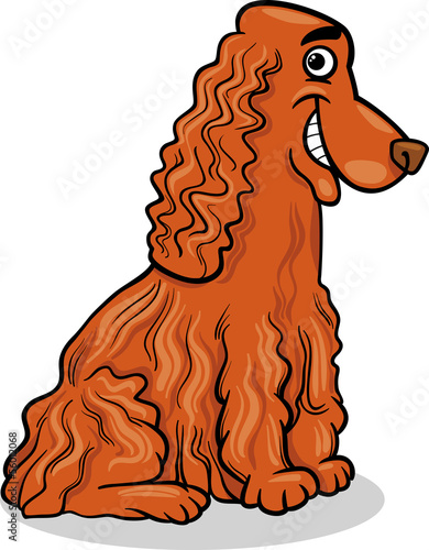 cocker spaniel dog cartoon illustration