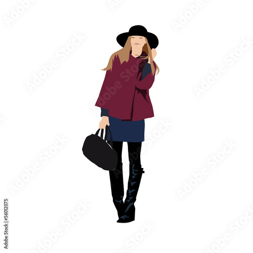 Stylish blond girl