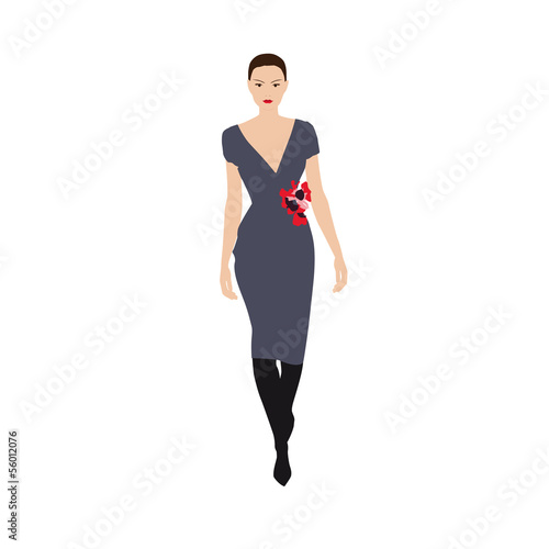 Girl with evening dress