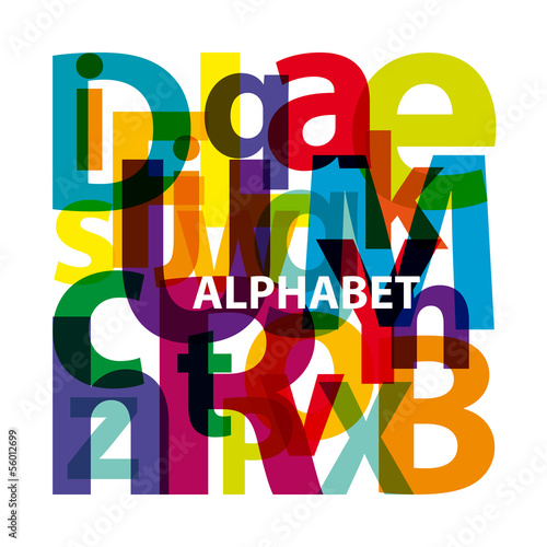 Vector 	Abstract Colour Alphabet