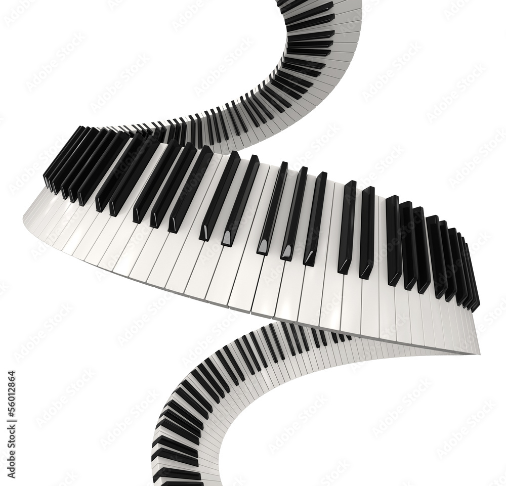 Fototapeta premium Piano keys (clipping path included)