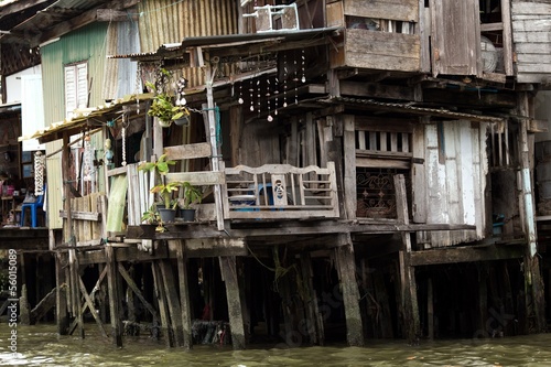 Canvas Print Shanty house in Bangkok