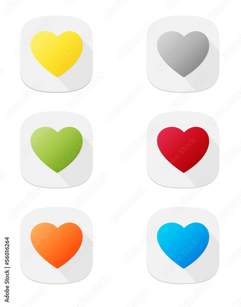 heart icon set heart icon set