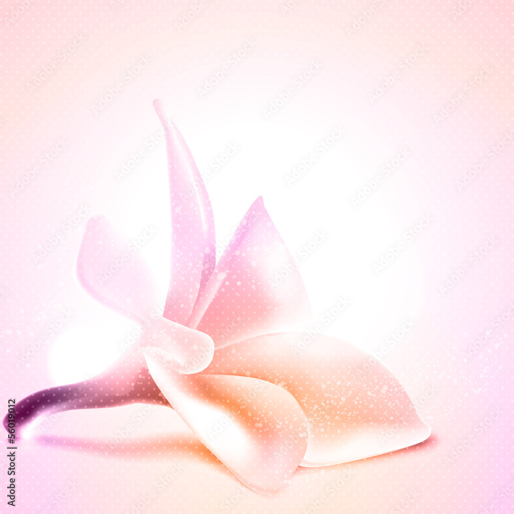 Naklejka premium Greeting or invitation card template with magnolia flower.