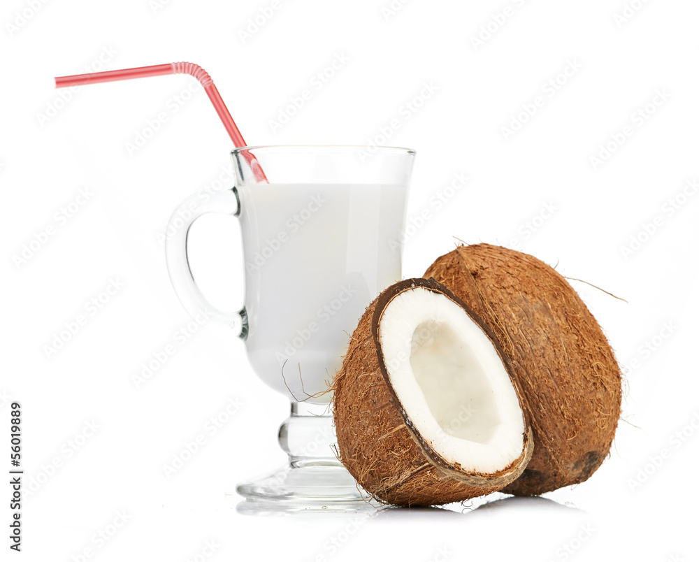 coconut and milk glass coconut and milk glass