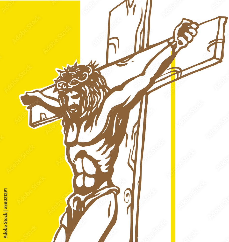 jesus with vatican background - obrazy, fototapety, plakaty 