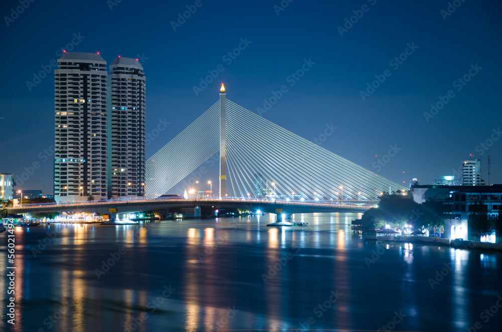 Rama VIII Bridge in thailand