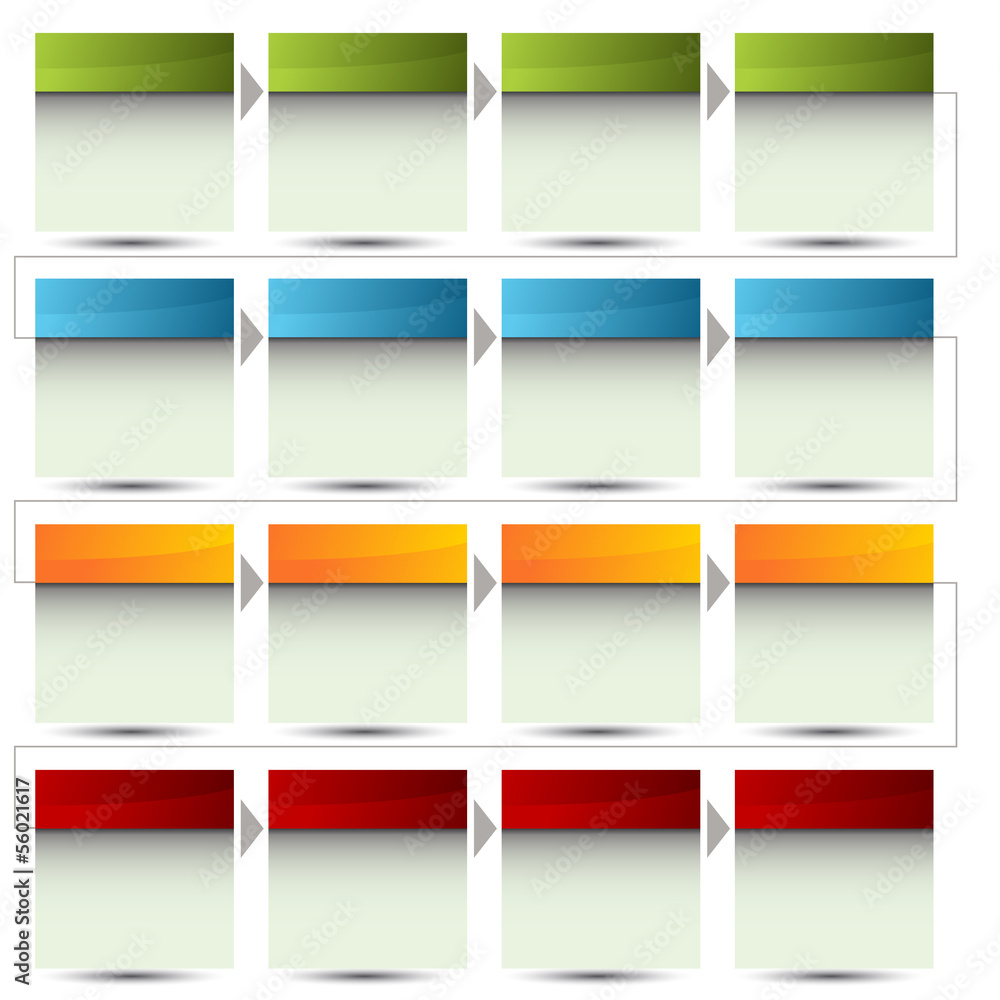 Obraz premium Boxed Flow Chart