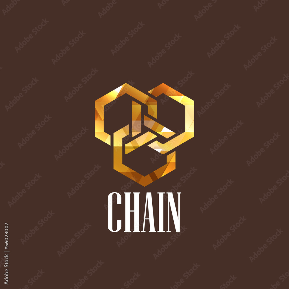 illustration with three hexagons illustration with three hexagons