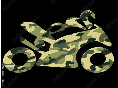 Motorrad Rennen Tribal Camouflage
