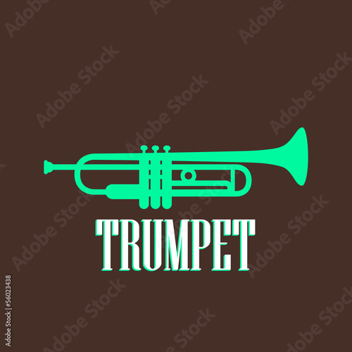 vintage illustration with the trumpet