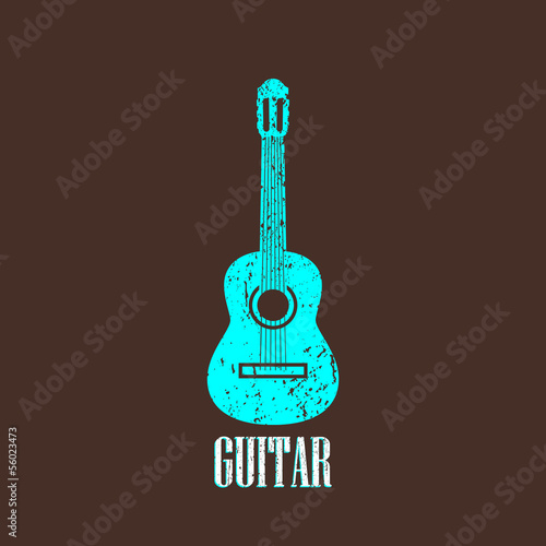 vintage illustration with the guitar