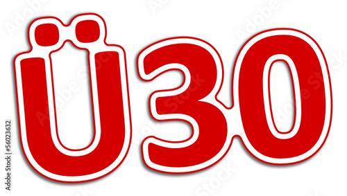 Ü30 30plus  30+ Button  #130909-svg01