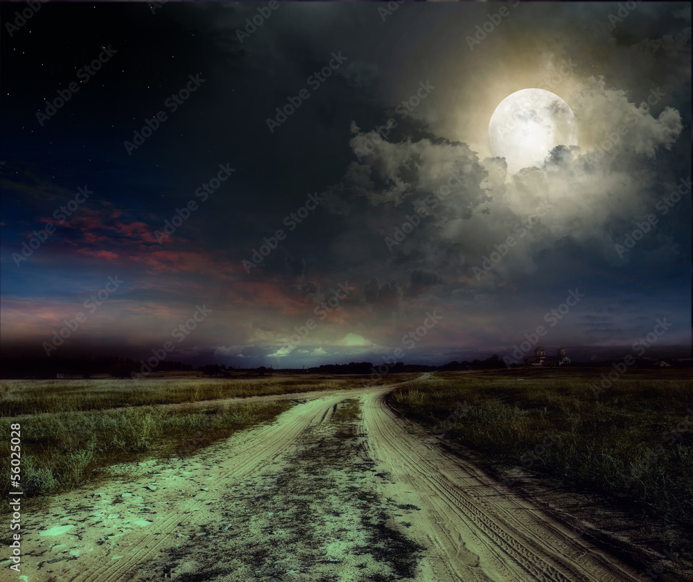 road in the night road in the night