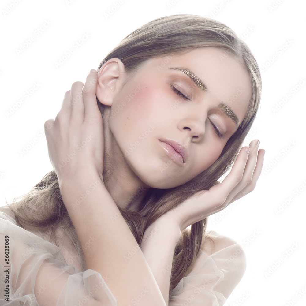 pretty brunet beauty portrait pretty brunet beauty portrait
