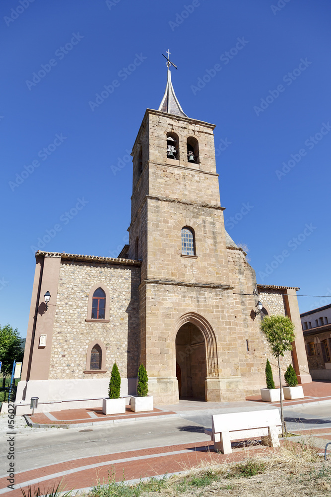 Parish church of San Pelayo in Banos del river Tobia