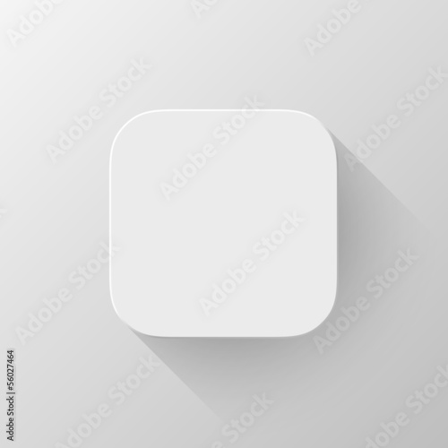 White Technology App Icon Blank Template