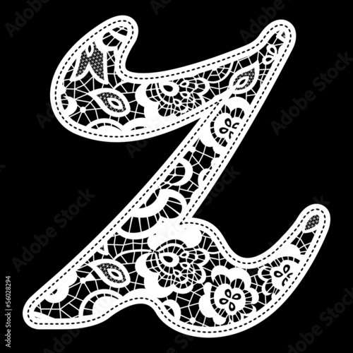 lace wedding initial z
