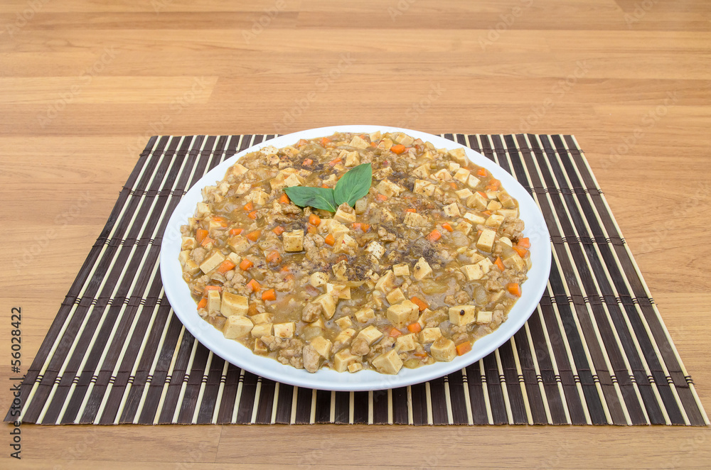 Ma bo tofu (spicy full flavour tofu) Ma bo tofu (spicy full flavour tofu)