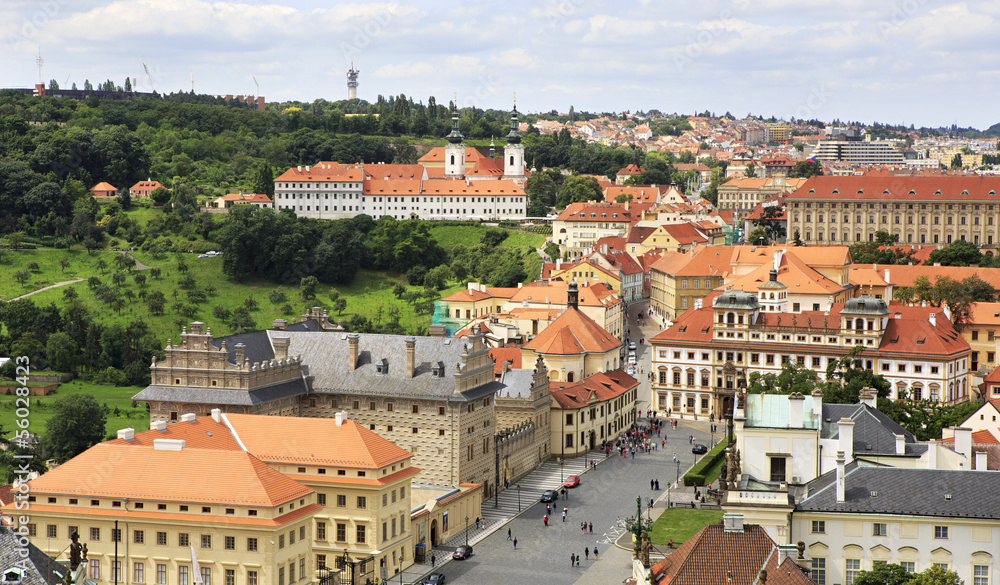 Palace Square of Prague Castlethe (view from tower of Saint Vit Palace Square of Prague Castlethe (view from tower of Saint Vit