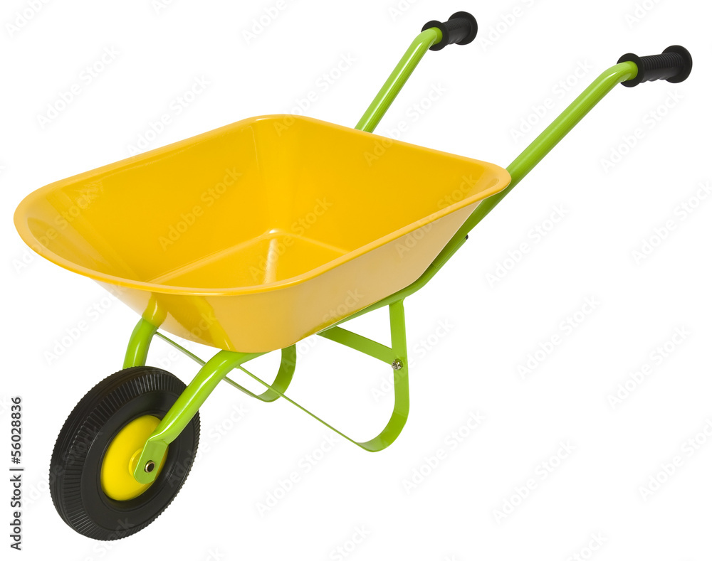 Wheelbarrow isolated on white. Clipping path included. Wheelbarrow isolated on white. Clipping path included.