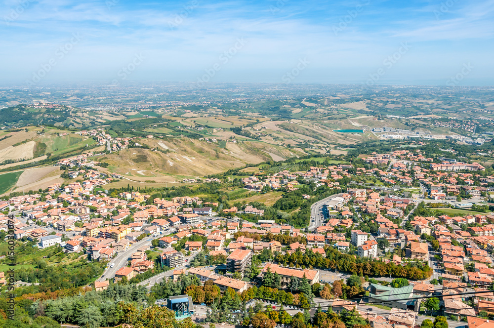 View at The Borgo Maggiore from San Marino