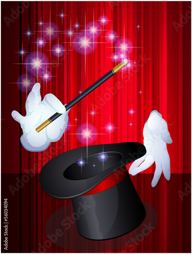 Magic hat. Vector.