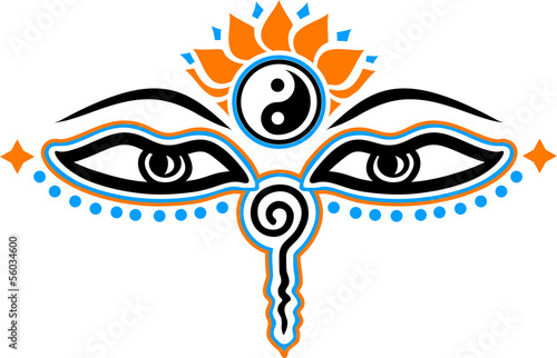 Buddha Augen, 3c, Symbol Weisheit & Erleuchtung