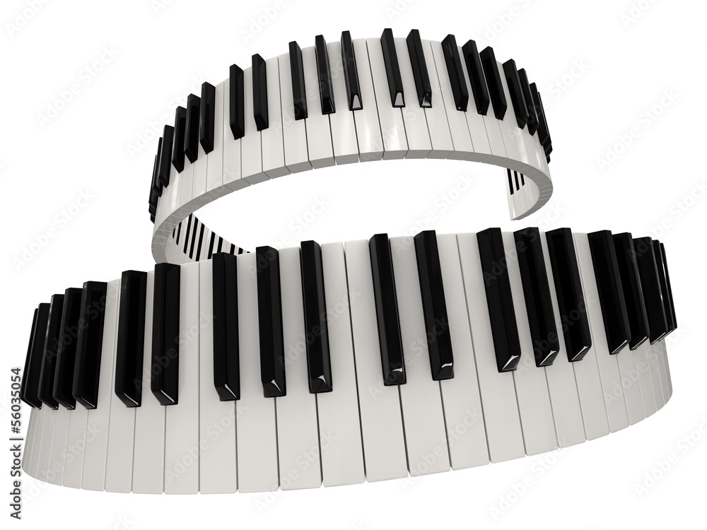 Fototapeta premium Piano keys (clipping path included)