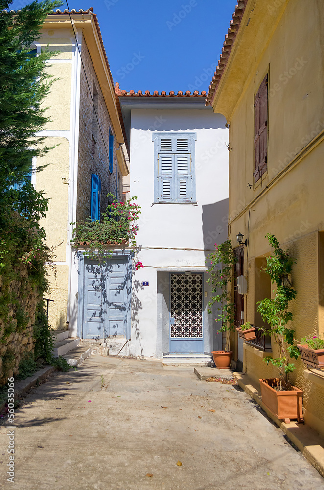 Alley in Nafplio, Greece