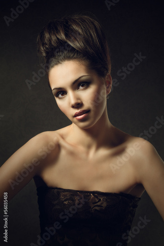 Beautiful brunette woman portrait