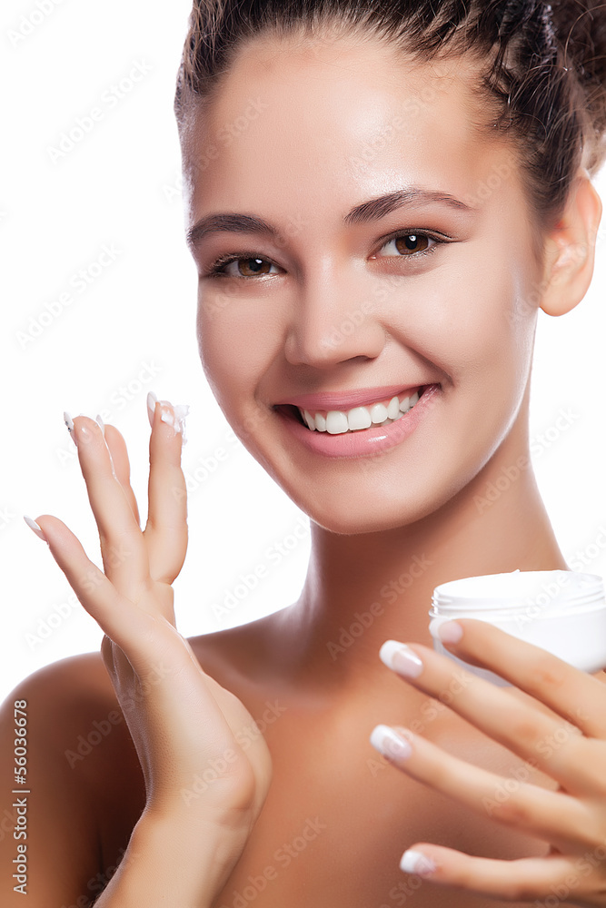 Close-up portrait of young woman with perfect health skin Close-up portrait of young woman with perfect health skin