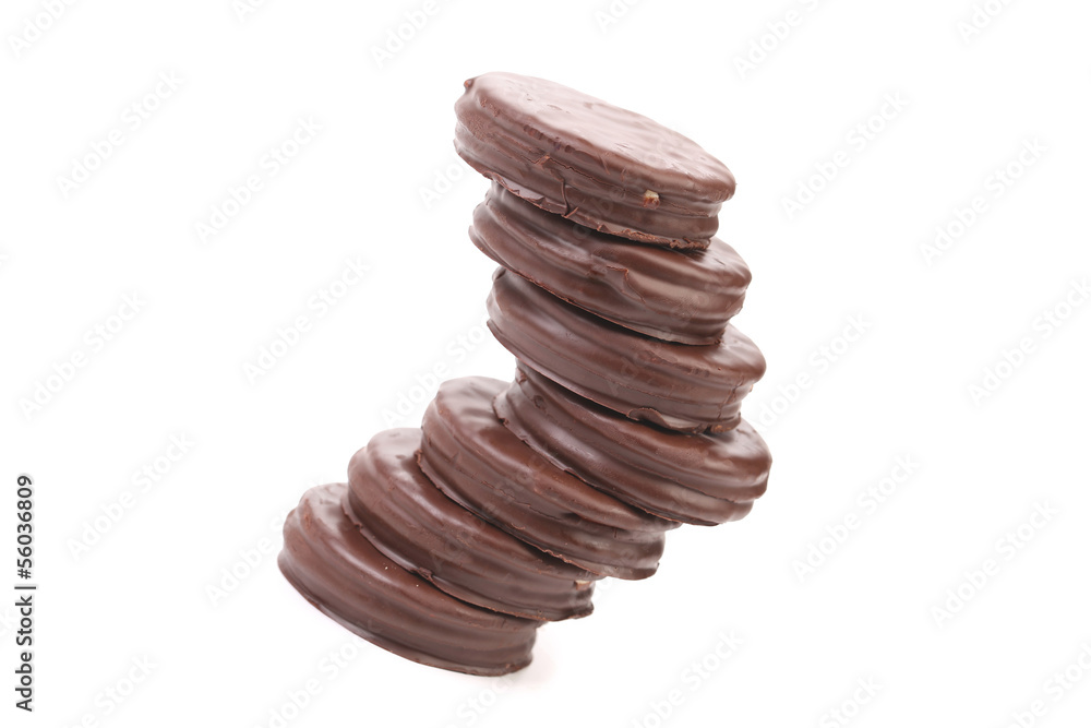 Stack biscuit sandwich with chocolate. Stack biscuit sandwich with chocolate.