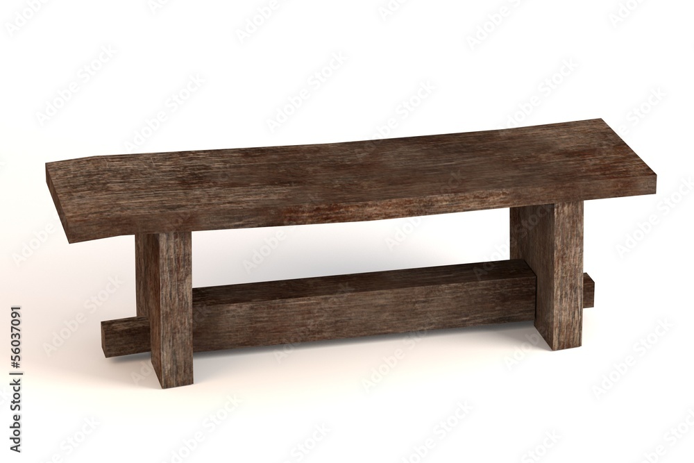 3d render of medieval bench 3d render of medieval bench
