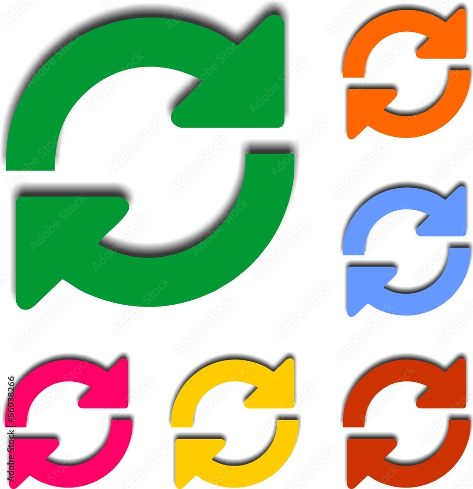 arrow pictogram refresh reload rotation loop sign set arrow pictogram refresh reload rotation loop sign set