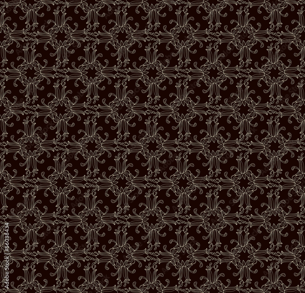 Beautiful  monochrome seamless pattern