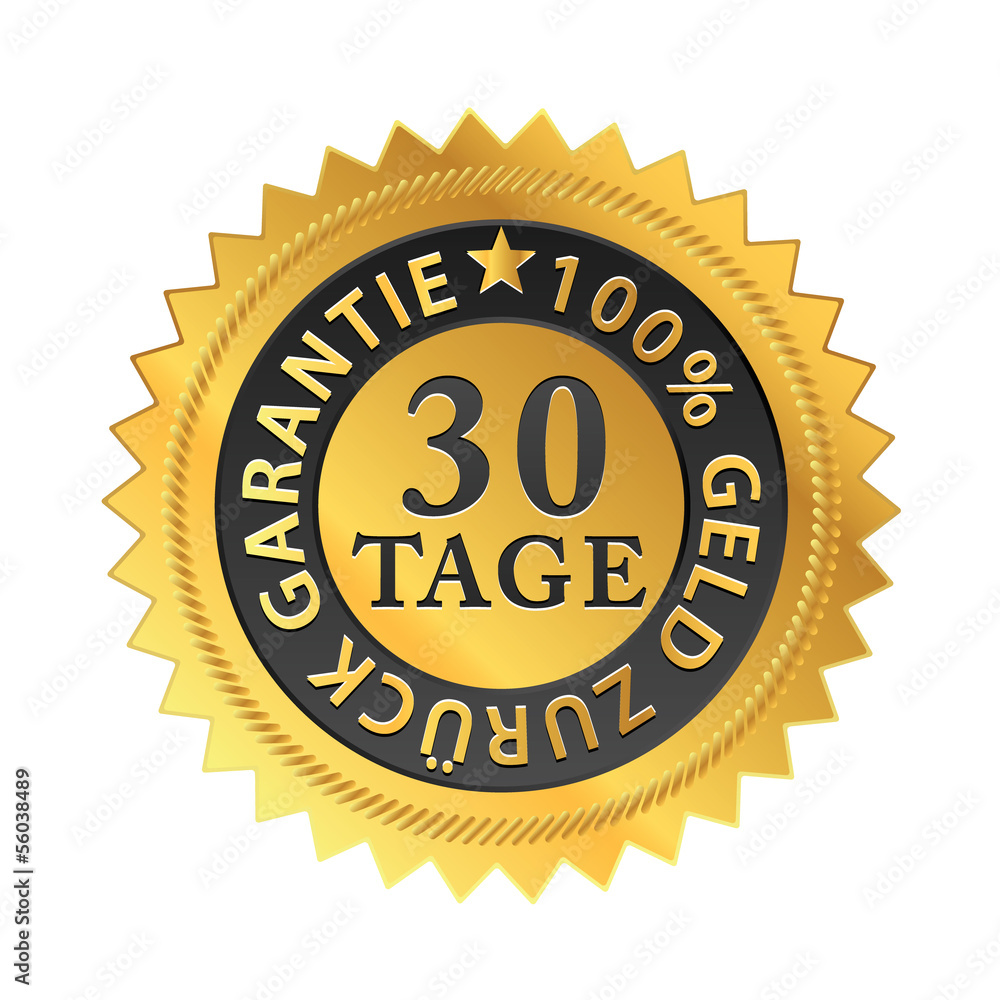 Naklejka premium Geld Zurück Garantie 30 Tage